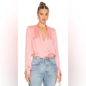 PAIGE Sevilla light coral pink body suit Size Medium BNWT